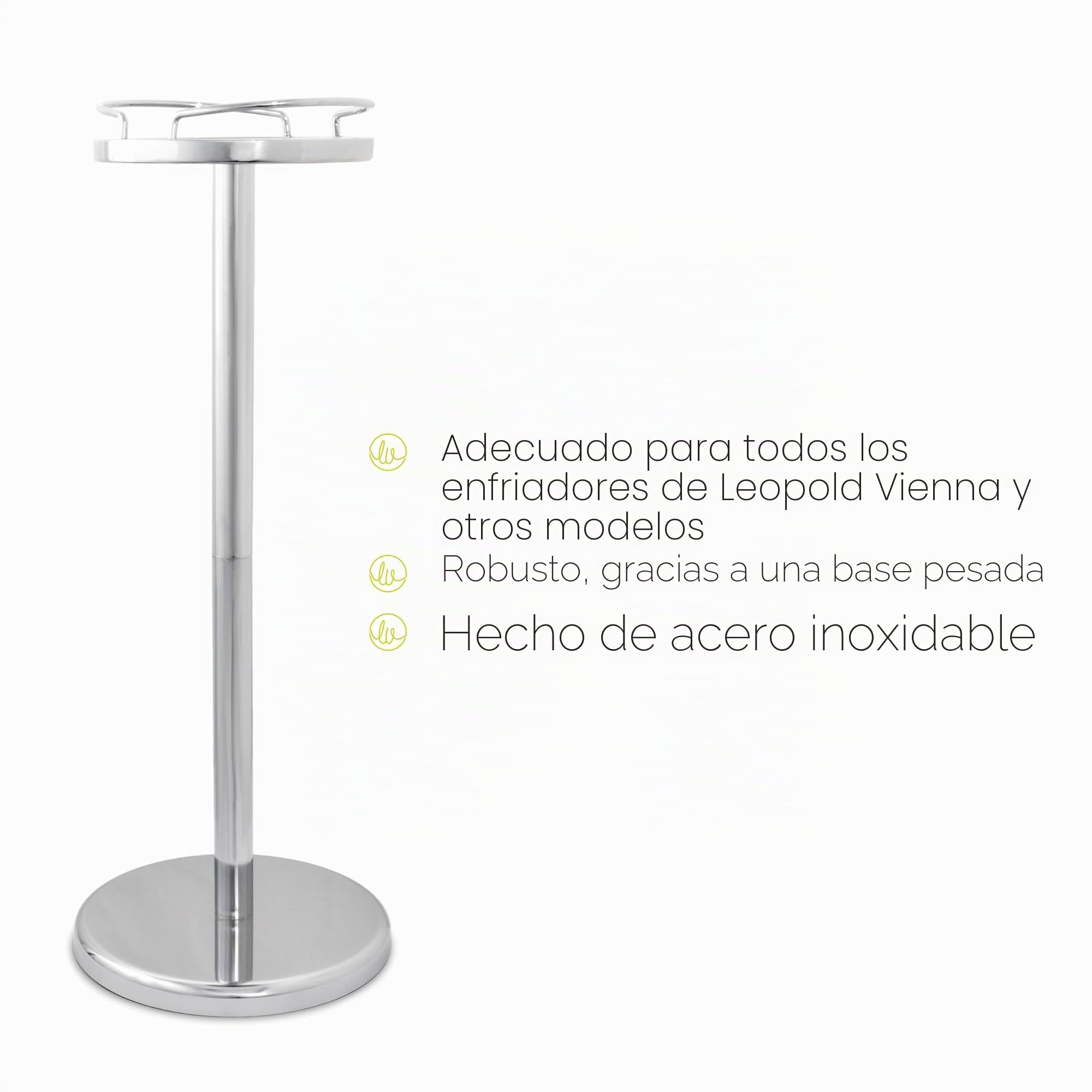Leopold Vienna Base para Enfriador de champán IN1402, Inoxidable, Gris, 5 cm, 68.0x1.0x1.0 cm