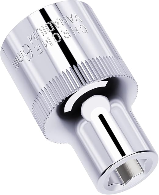FOCMKEAS 6mm Shallow Socket, 3/8 Inch Drive, 6Point