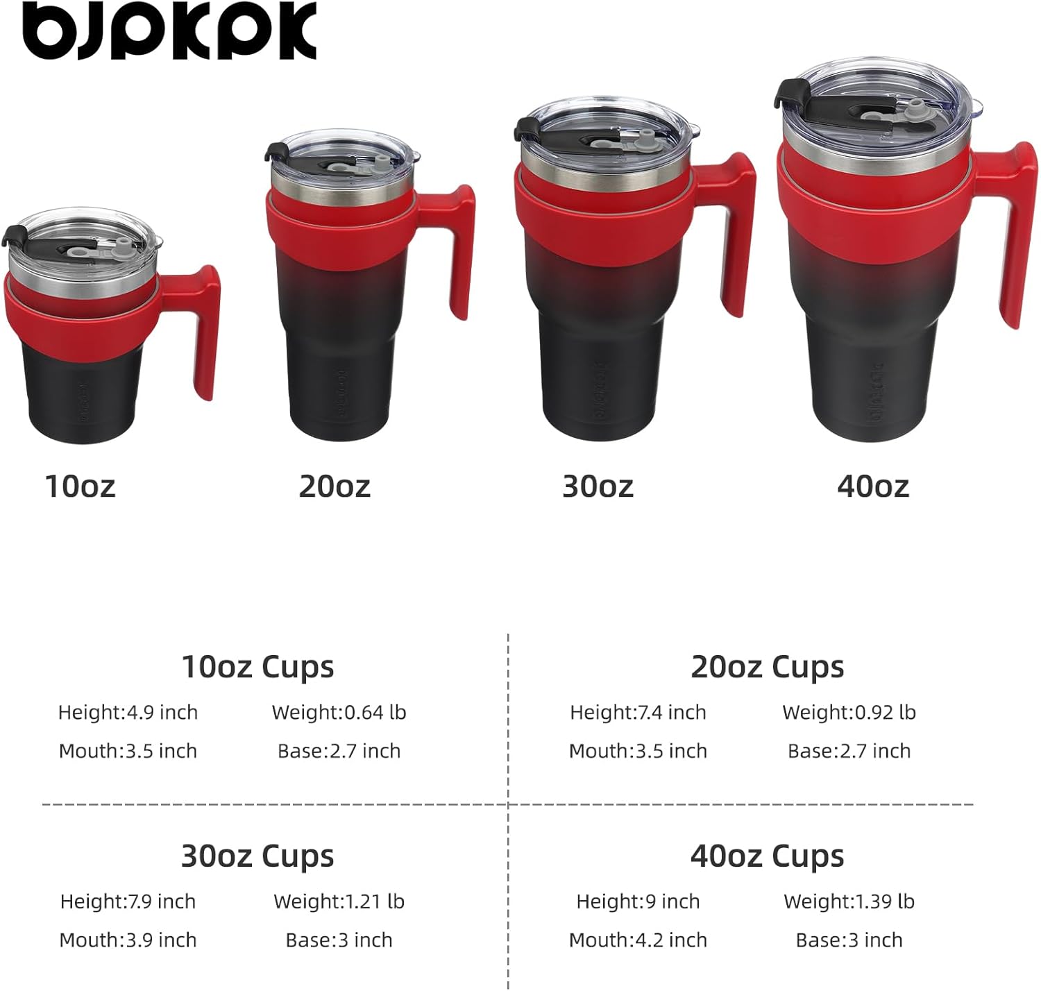 BJPKPK Tumbler With Handle And Straw 10oz Stainless Steel Tumbler With Lid Insulated Coffee Cups,Blood Moon - Image 4