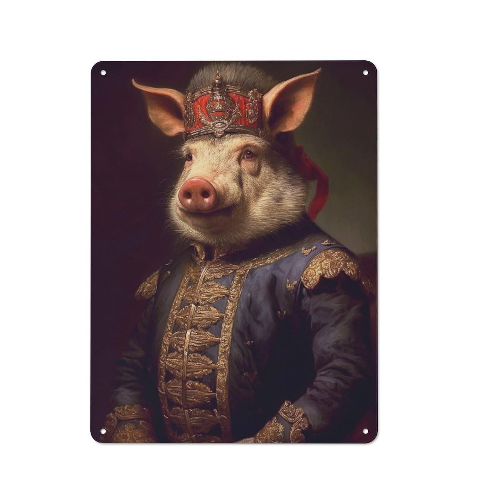 Junmoney Wild Hog Vintage Tin Sign 40X30cm For Guest Room Or Hallway, Suited To Home Decor Collectors