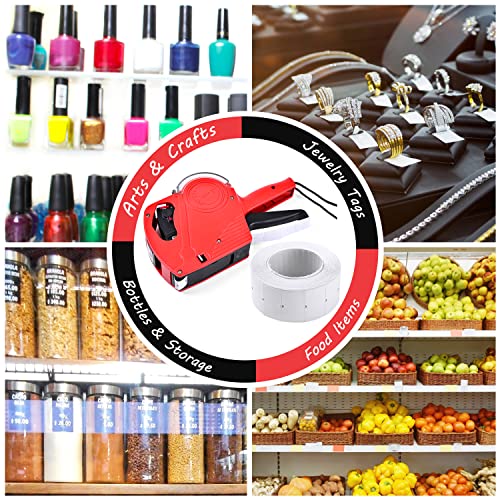 image for Swift Price Gun Kit with 5000 Labels and Spare Ink M8-22 Red, 22x12 mm