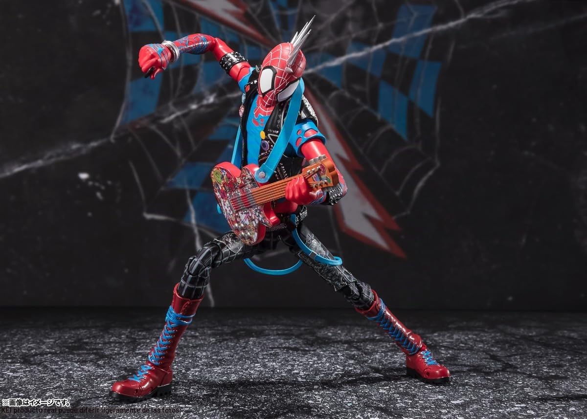 TAMASHII Nations - Spider-Man: Across The Spider-Verse - Figura de acción Spider-Punk, Bandai Spirits S.H.Figuarts