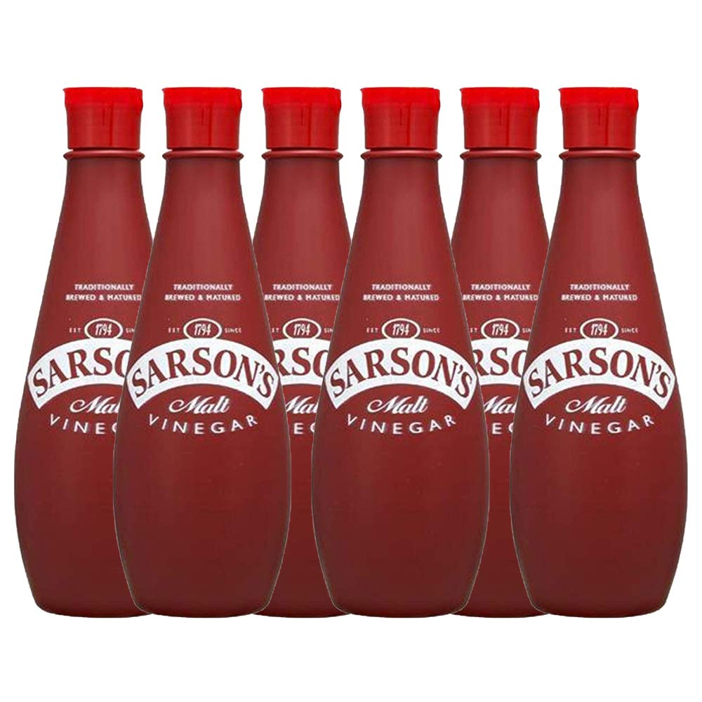 Sarson's Malt Vinagre - Botella de plástico, 300 ml (paquete de 6)