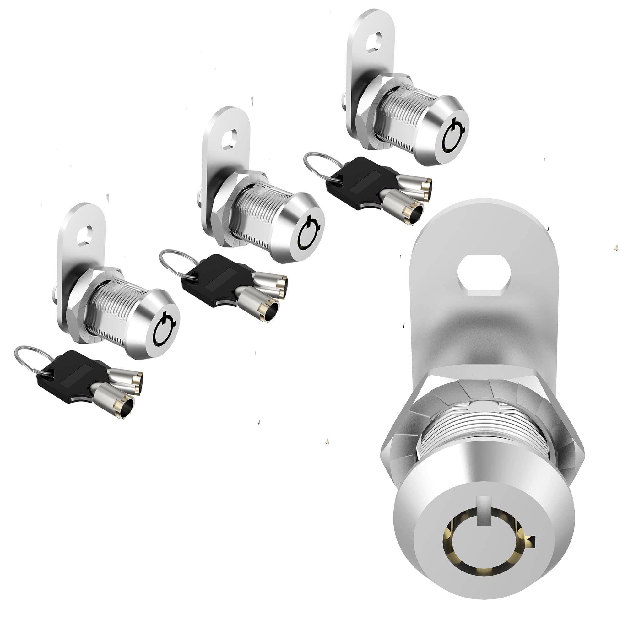 3 Pack RV Storage Locks, 5/8" Cabinet Locks with Keys, RV Cam Locks for Storage Door Drawer Toolbox Mailbox, Zinc Alloy