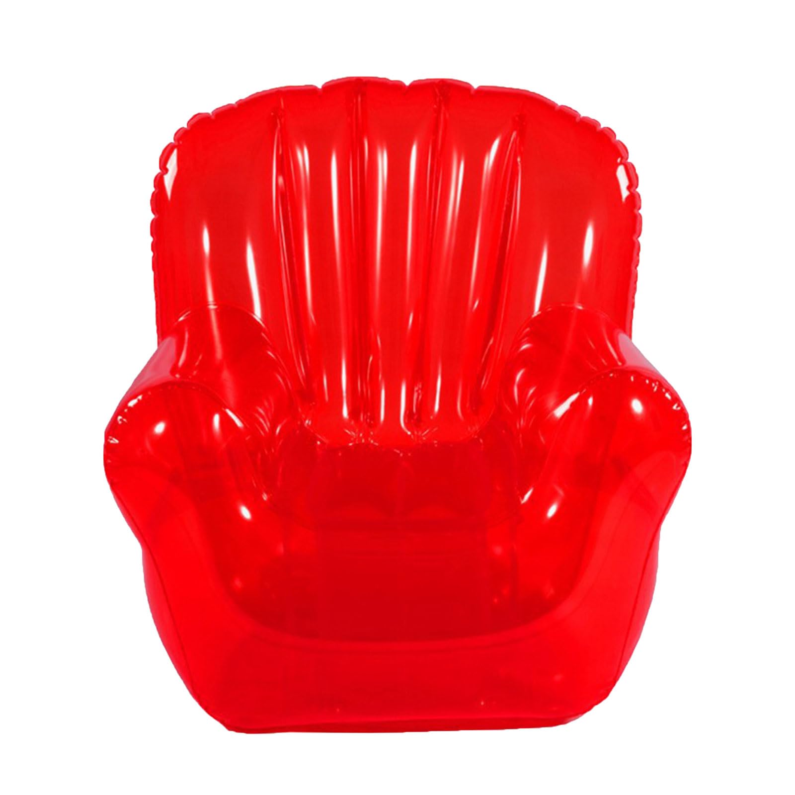 Nucelit Inflatable Clear Chair with Ergonomic Blowing Up Air Sofa Couch for Pool Side Lounging and Relaxation Leak Inflatable Transparent Chair
