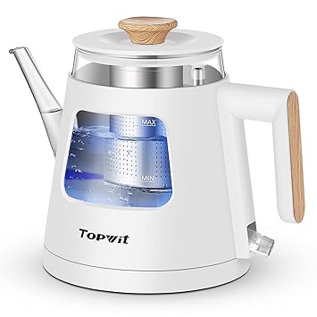 TOPWIT Electric Kettle, 1.0L Electric Tea Kettle with Removable Stainless Steel Infuser, BPA-Free Electri
