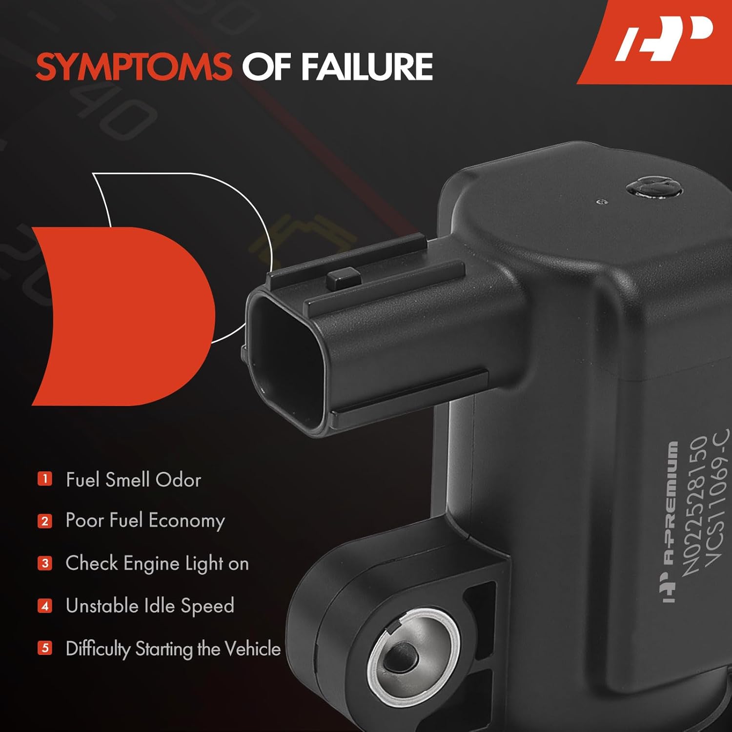 A-Premium Vapor Canister Purge Solenoid Valve Compatible with Nissan Frontier 2005-2021, Pathfinder 2005-2012, Titan 2010-2015, Armada Xterra 2005-2015, NV1500 NV2500 NV3500 2012-2021 & Infiniti QX56