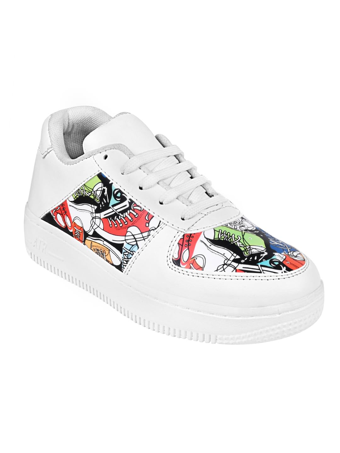 Shoeopia Lace-up Printed Detail White Sneakers for Women & Girls /UK7 (B0CCJS3T5Y) Amazon Price History, Amazon Price Tracker