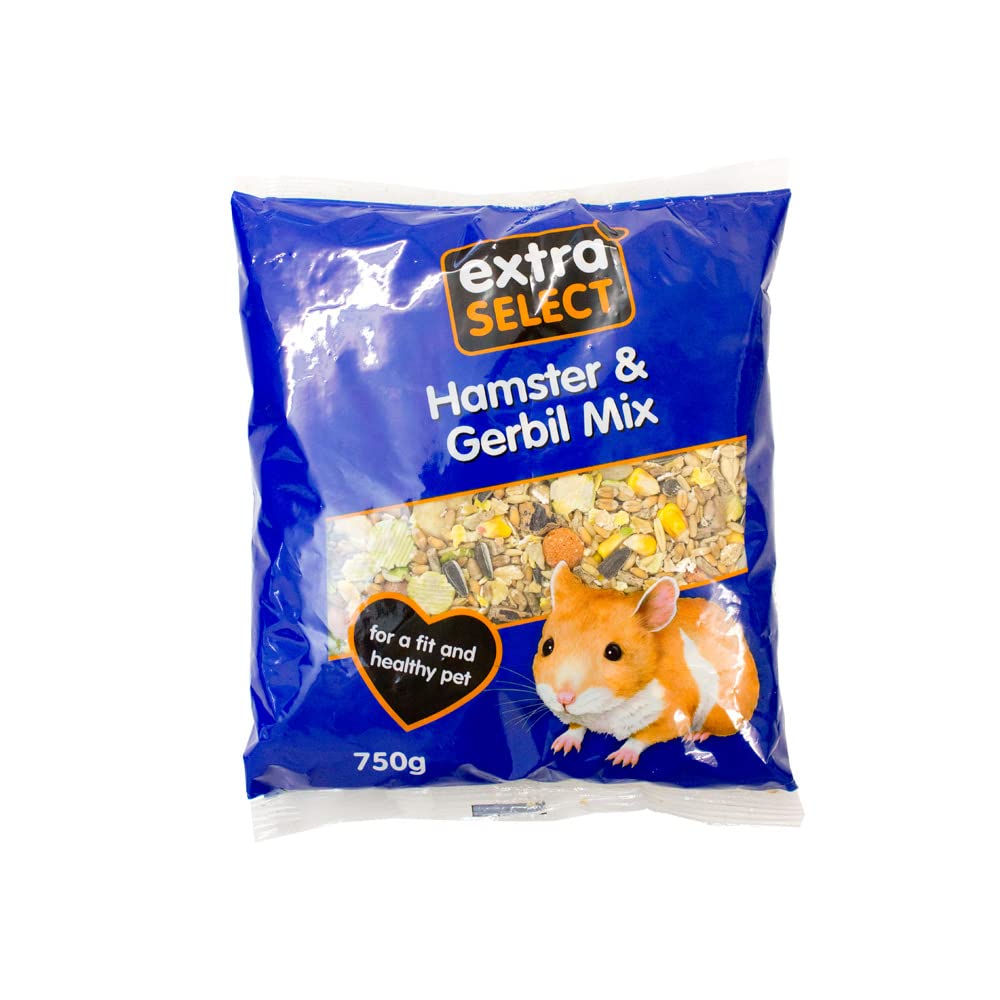 Extra Select Hamster & Gerbil Mix 750g - Complete Food, Raspberry Essence, Balanced Diet