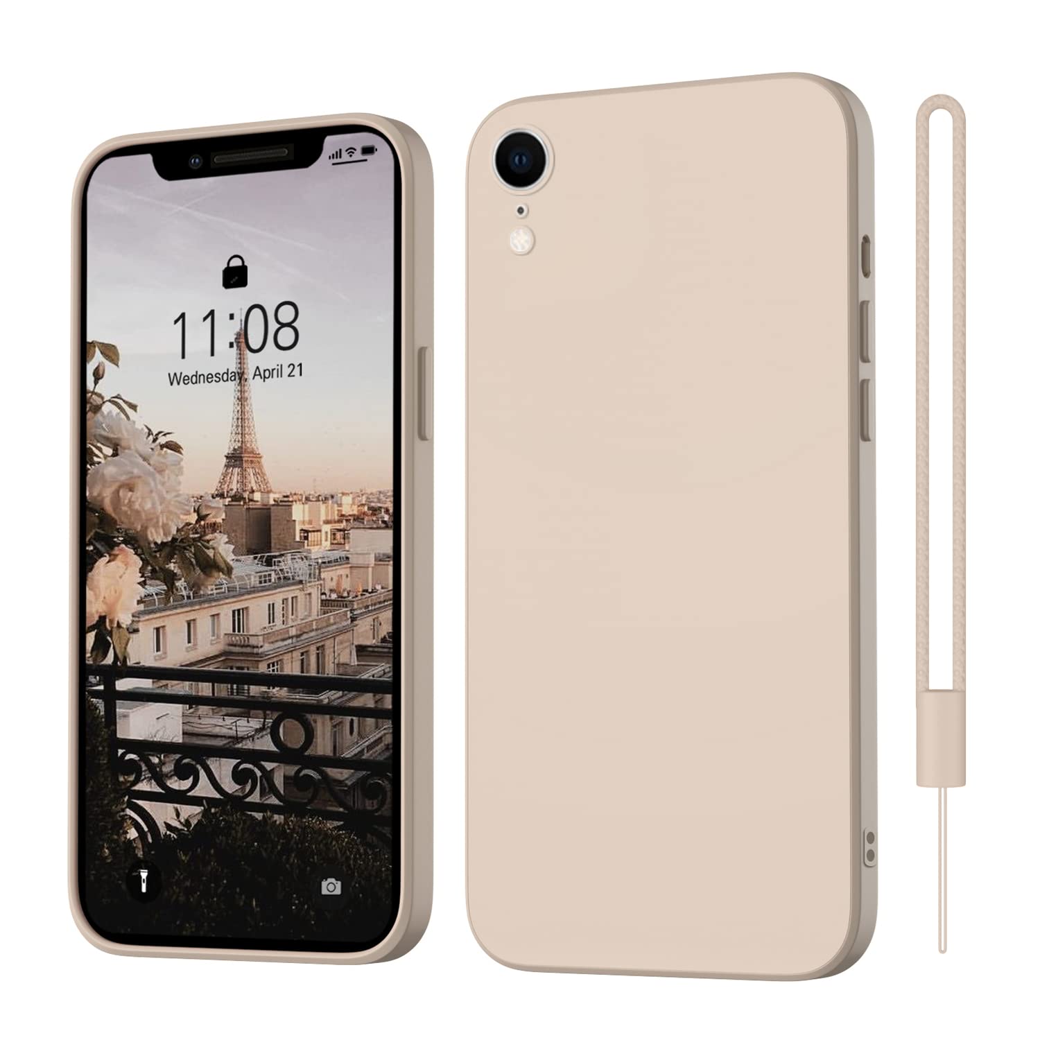 ORDA for iPhone XR Case Silicone Protector for iPhone XR Slim Case Soft Gel Rubber Anti-Scratch Phone Case Cover for iPhone XR 6.1'' Khaki