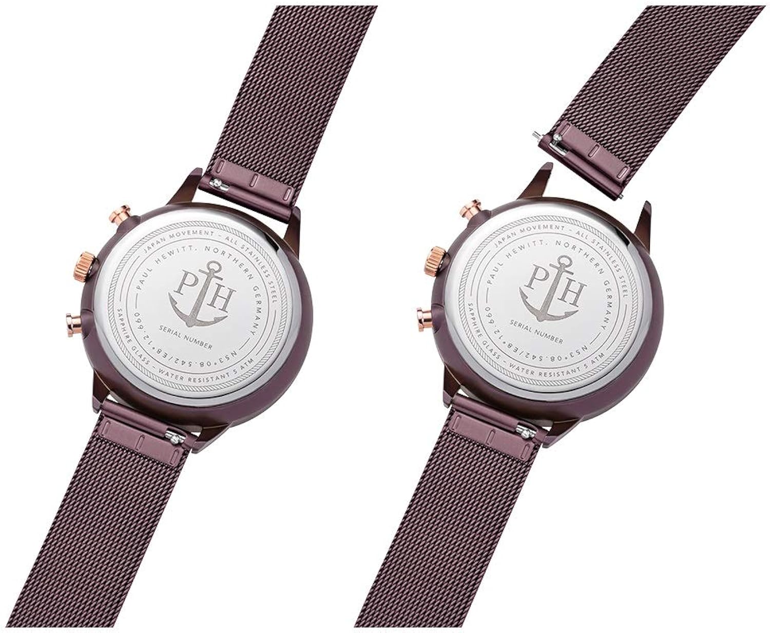 Everpulse Line - Orologio da donna in acciaio inox, con cinturino in pelle o cinturino in acciaio inossidabile Everpulse Line - Orologio da donna in acciaio inox, con cinturino in pelle o cinturino in acciaio inossidabile