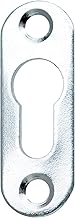 KeyMet - Lot de 10 ferrures à tête bombée pour armoire - Argent galvanisé - 42 x 15 mm - Trou de 8,5 mm - À visser - Métal - Argent (Silver)