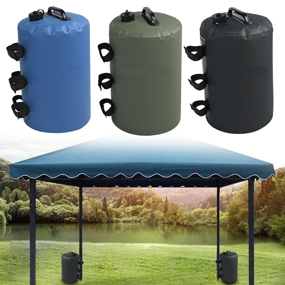 Sacco di sabbia rinforzato per l'equilibrio del peso, sacco di sabbia per tenda, multi funzionale per esterni, contrappeso antivento (verde)
