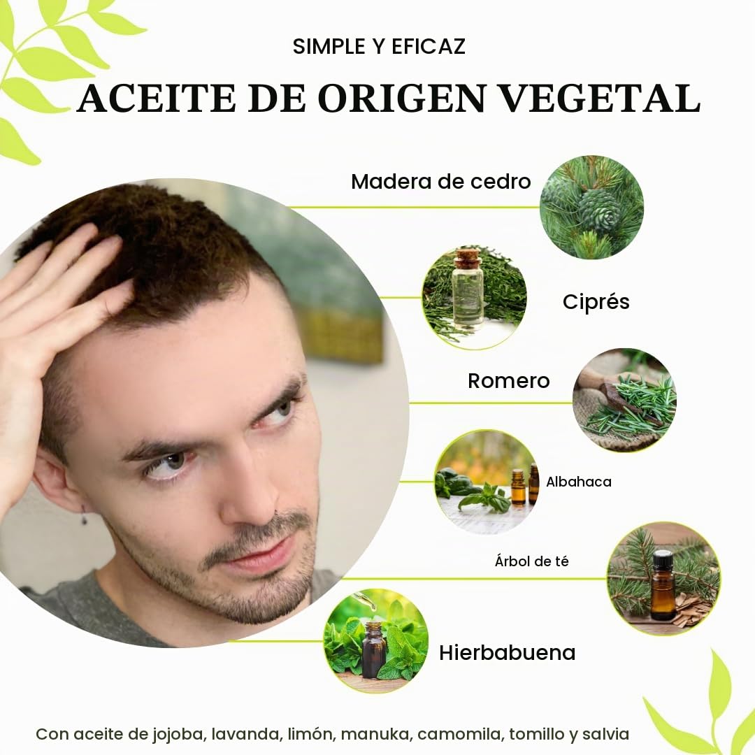 Clearly FREE, Mascarilla de Aceite para Tratamiento Natural Anti-Caspa | Alivia el Picor causado por Cuero Cabelludo Seco y Descamado, Psoriasis o Dermatitis, con Jojoba, Cedro, Manuka y Árbol de Té.