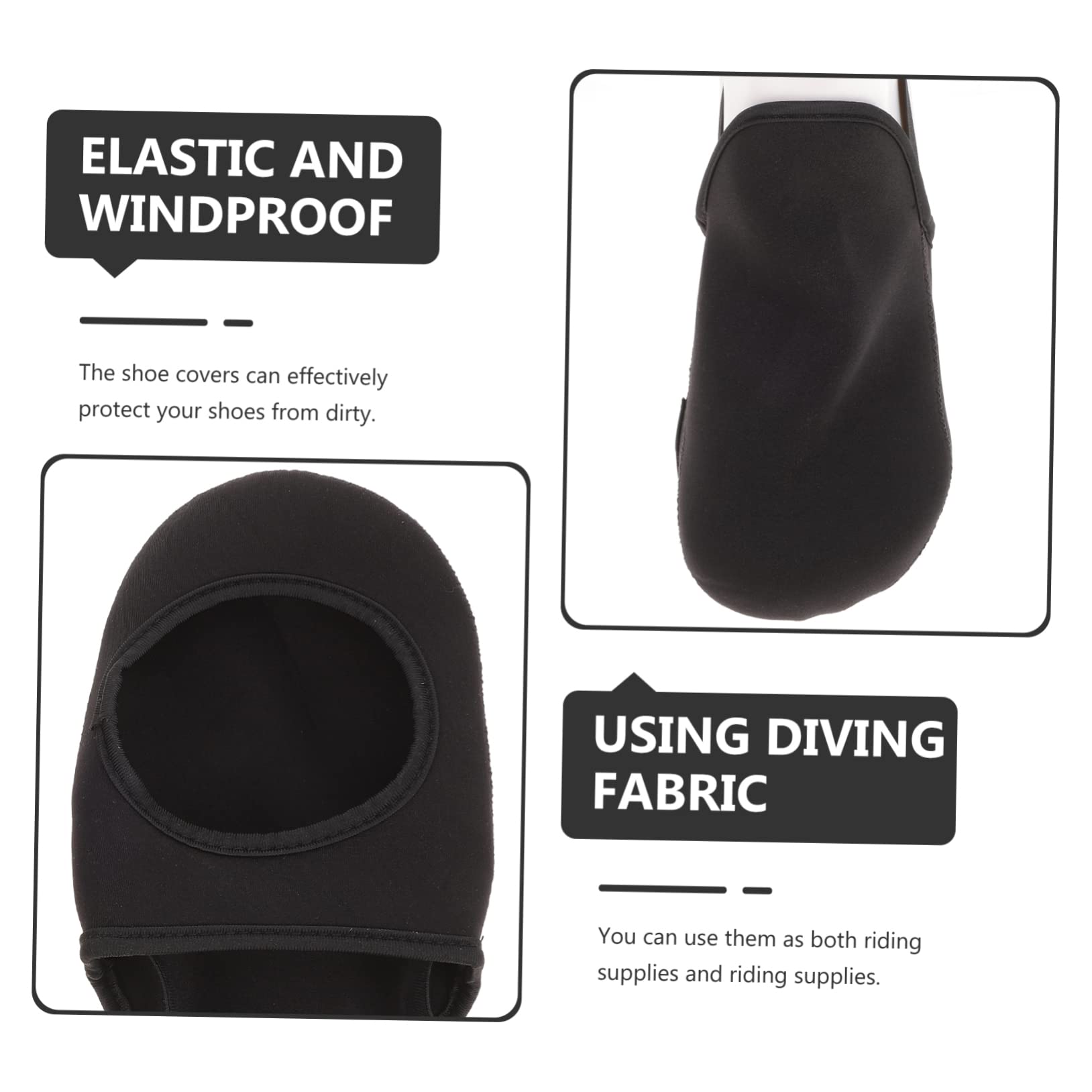 YARNOW Accessoire D'équitation Protecteur Couvre-Chaussures Réfléchissants Étanche Réutilisable Poignée Plus Chaud Couverture Bowling pour Preuve Quilles Néoprène Black
