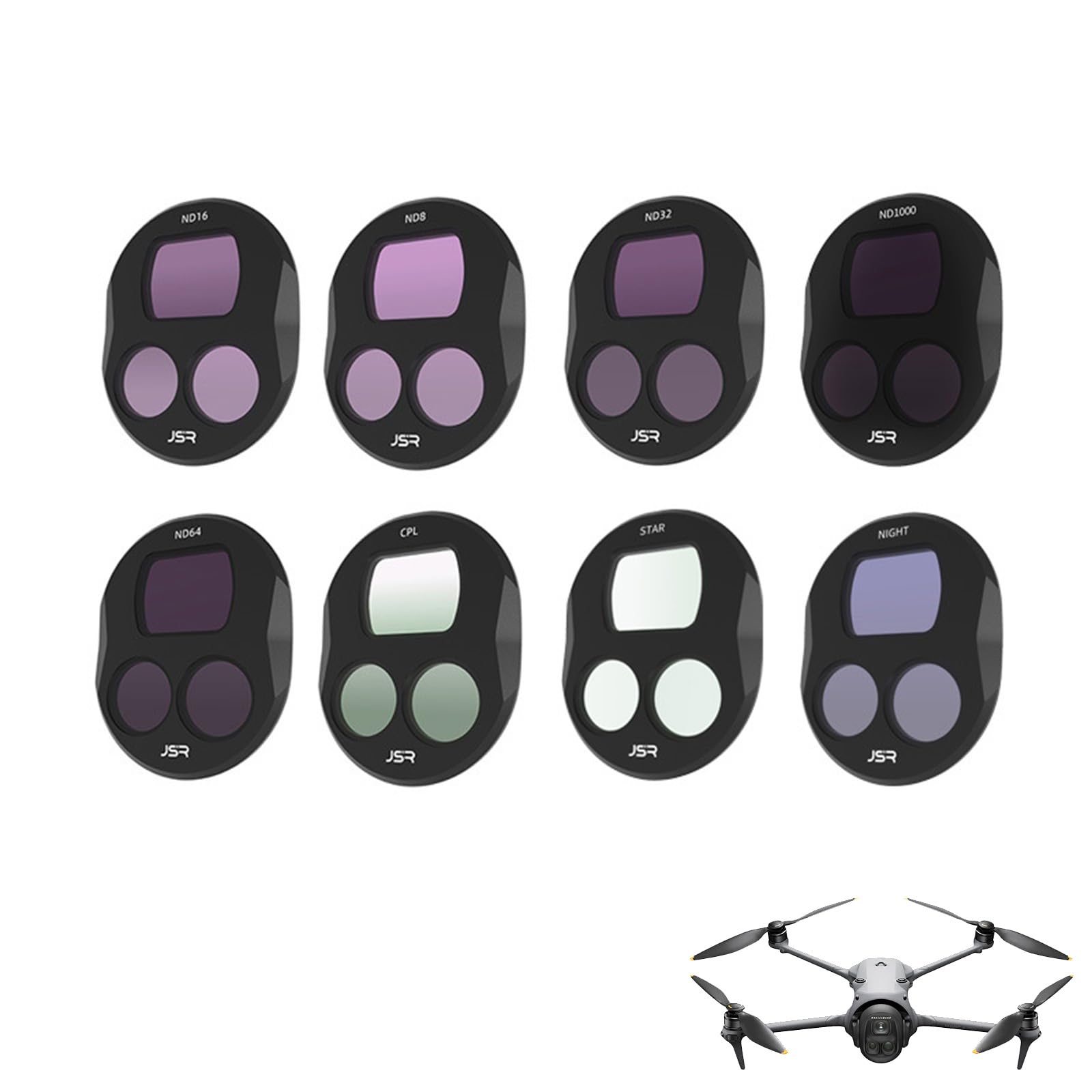 Pidynx Filter Kit for DJI Mavic 4 Pro - UV/CPL/ND/NDPL/Star/Night Lens Protector Set - Optical Glass Multi-Coated Quick Release HD Imaging Lightweight