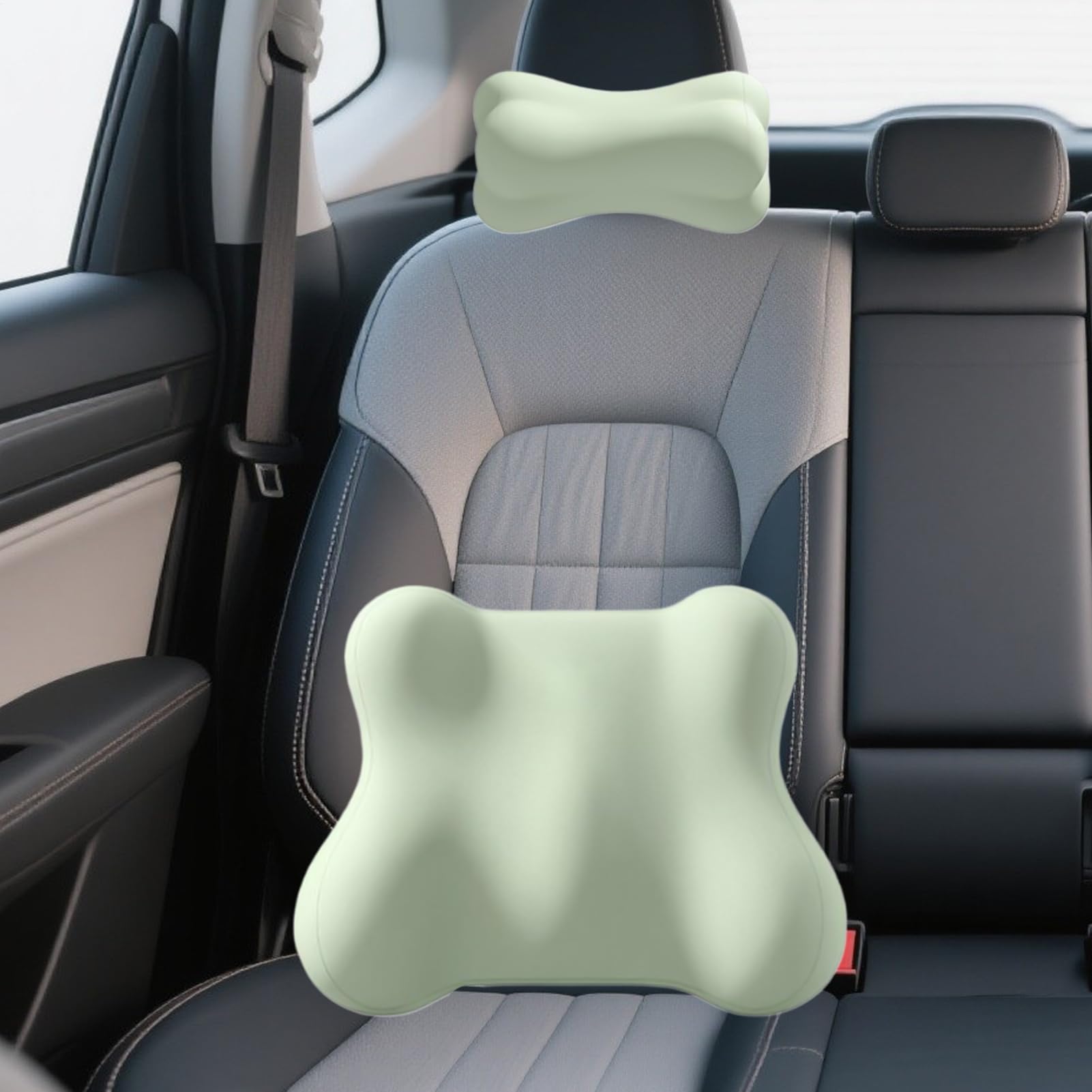 Lendenwirbelstützkissen für Auto | Ergonomisches Fahrzubehör, Lenden- und Halswirbelstütze für Fahrersitz | für Fahrer, Büro, Sofa, Reise, Sessel, Spielzeug, Flugzeug