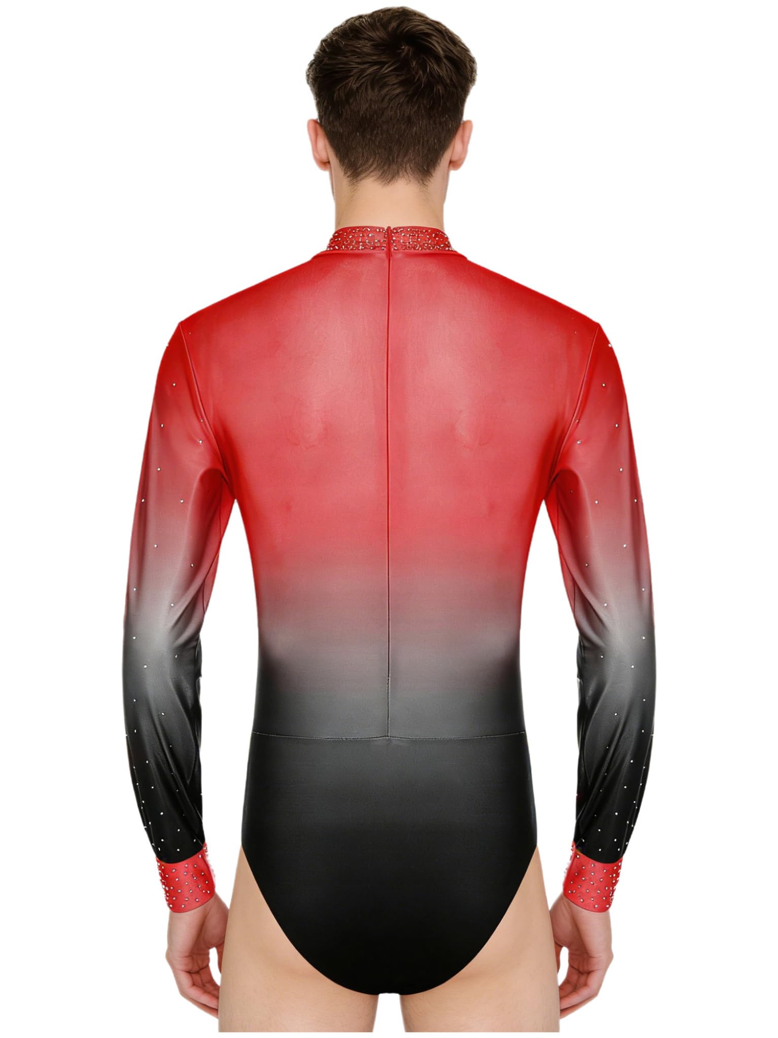TTAO Homme Performance Gymnastique Pour Adultes Combinaison De Patinage Artistique Costume De Patinage Artistique Une Pièce Leotard Vacances