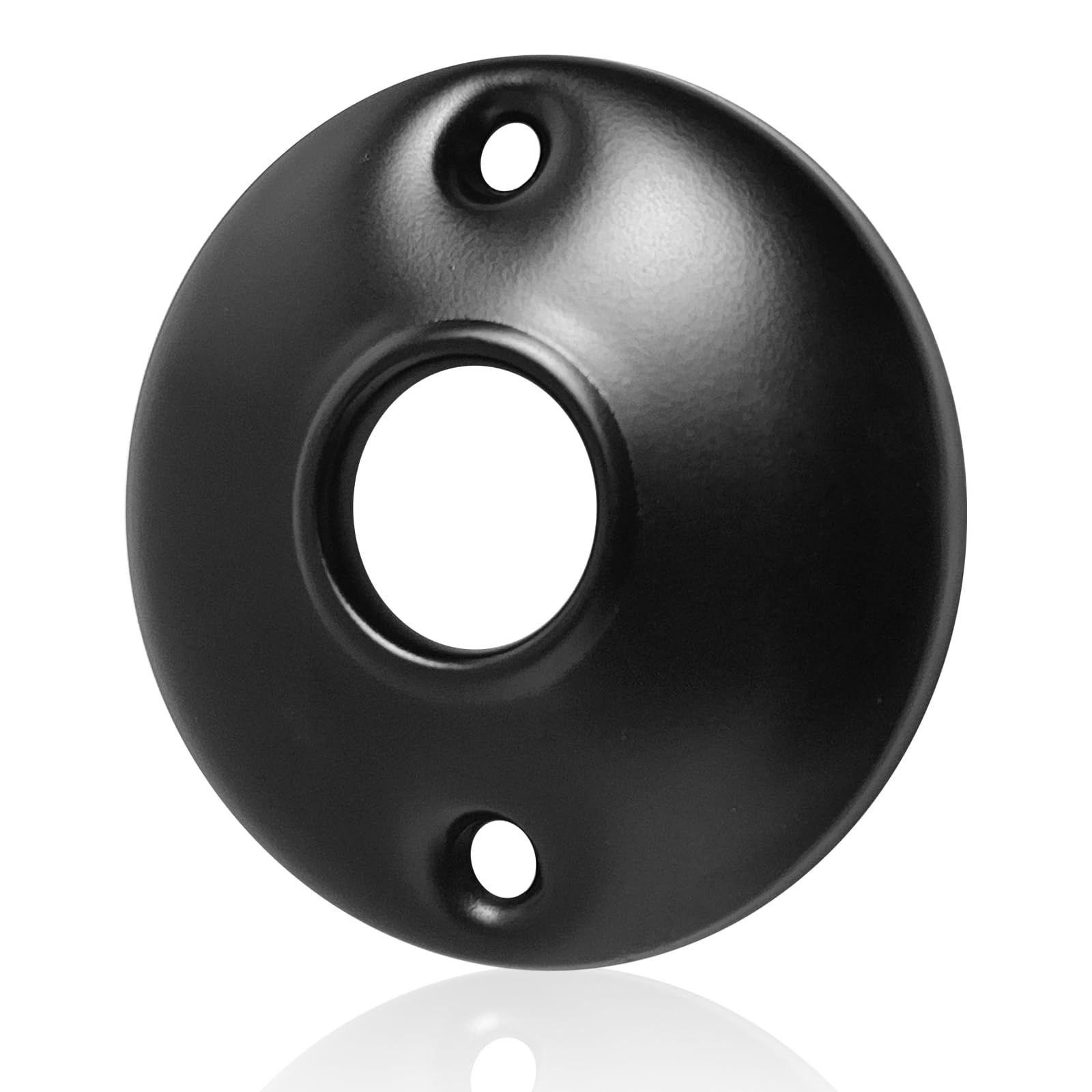 MOSECYOU Vintage Door Knob Rosettes 2 Pack, Black, 2-1/4” Diameter, Round Base Plates for Old Fashioned/Antique Style Doorknob (Small: 2-1/4" Dia.)