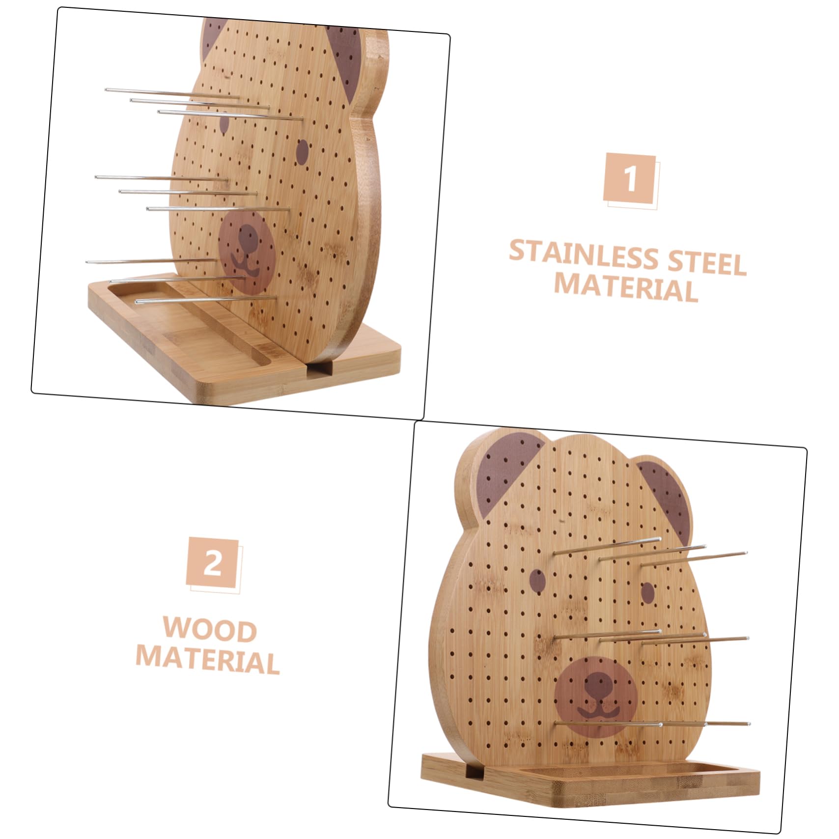 LALAFINA Tabla de Crochet de Madera Duradera y Práctica para Proyectos de Tejido de Punto, Herramienta Conveniente para Principiantes y Entusiastas del Ganchillo en Casa