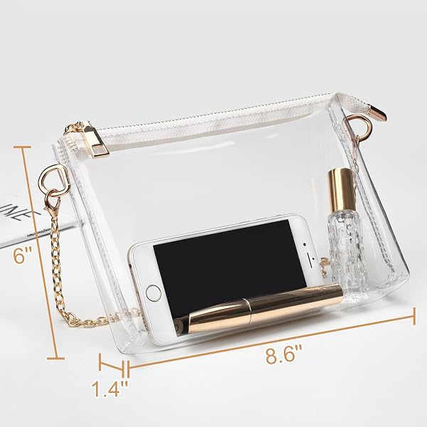 BS-VOG Clear Purse for Women - Stadium Approved Small Crossbody Bag with Zipper, Clear Stadium Bag for Concerts, Sports - 3
