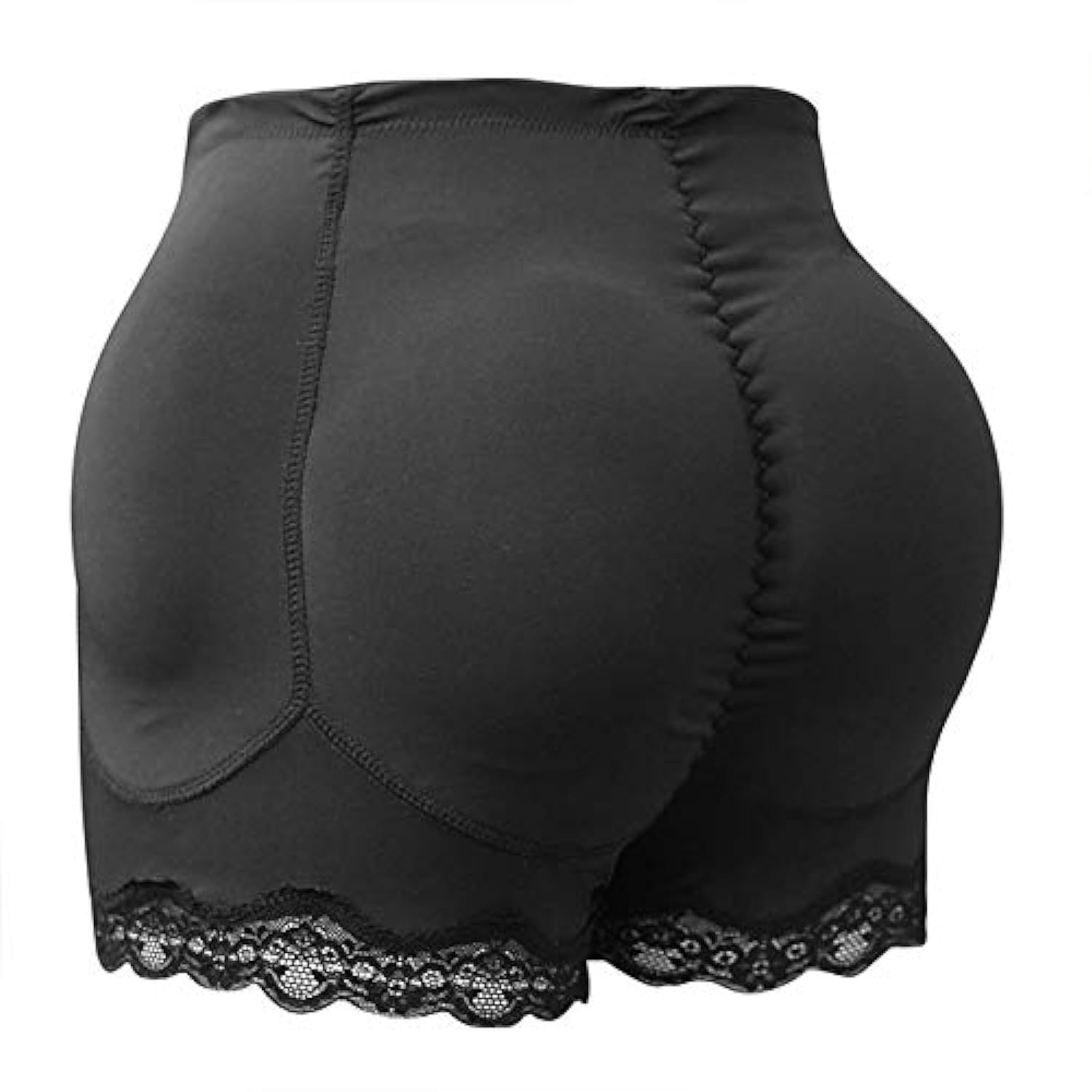 CHENHAN 4pcs Pads Enhancers Fake Ass Hip Butt Lifter Shapers Control Panties Padded Slimming Underwear Enhancer Hip Pads Pant (Black, S)