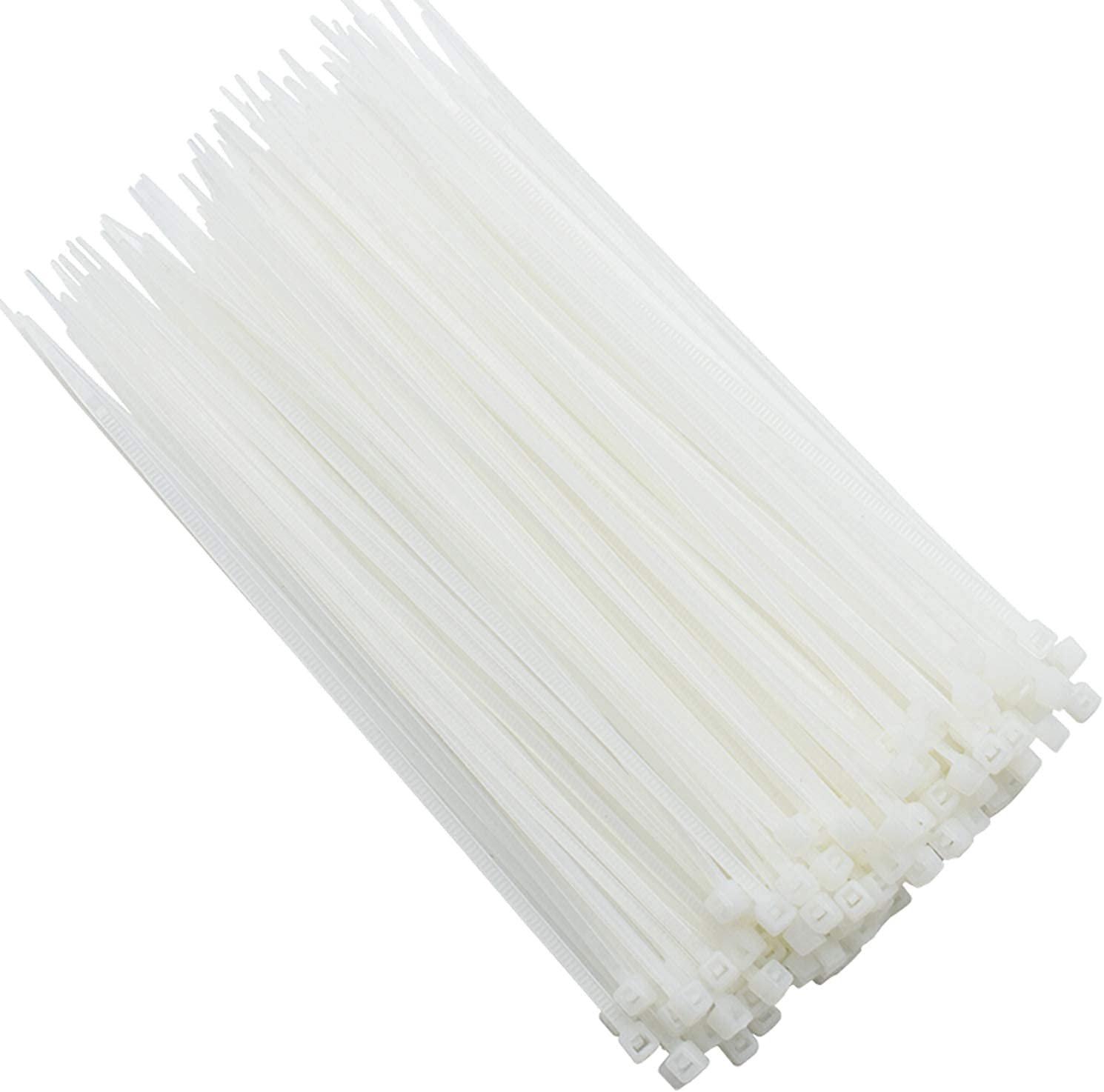 12 inch Cable Ties, 250 PCS Zip Ties, Heavy Duty White Cable Ties, Reusable long Cable Ties, UV Rated Resistant Cable Ties 300mm x 3.6mm, Premium Tie Wraps