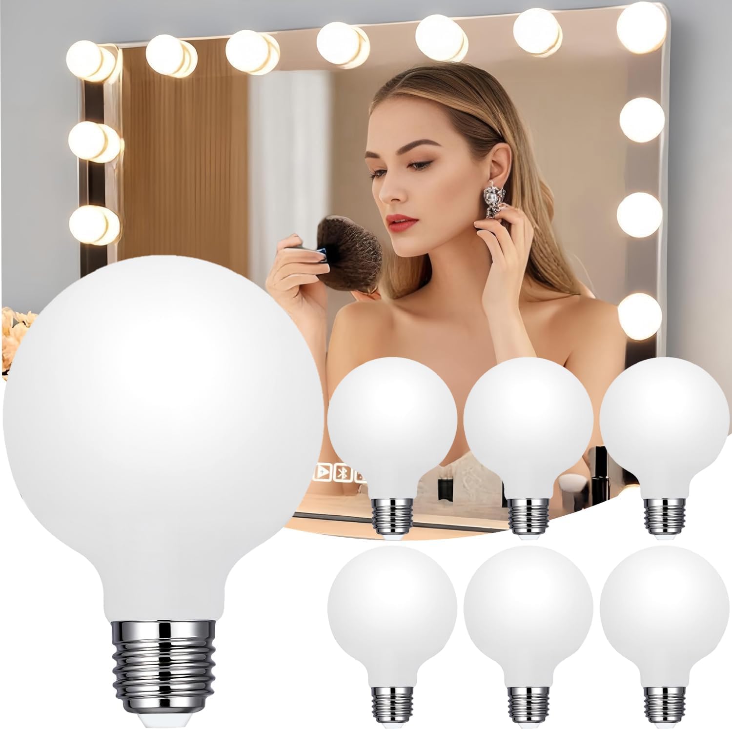 Vinaco Milky Frosted Glass G25 LED Light Bulb