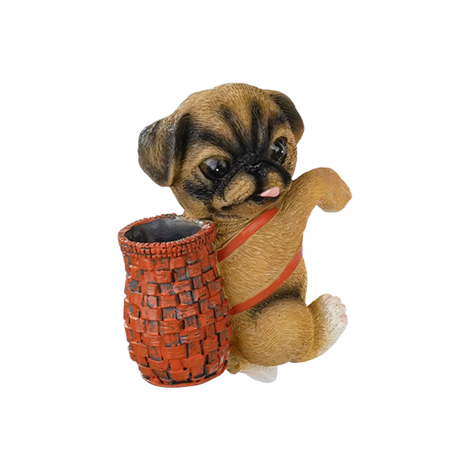 Msioytog Dog Figurine Statue Fishtanks Planter Huggers Hanging Ornament with Detailed Craftsmanship for Home Decoration Wall Mounted Figurine