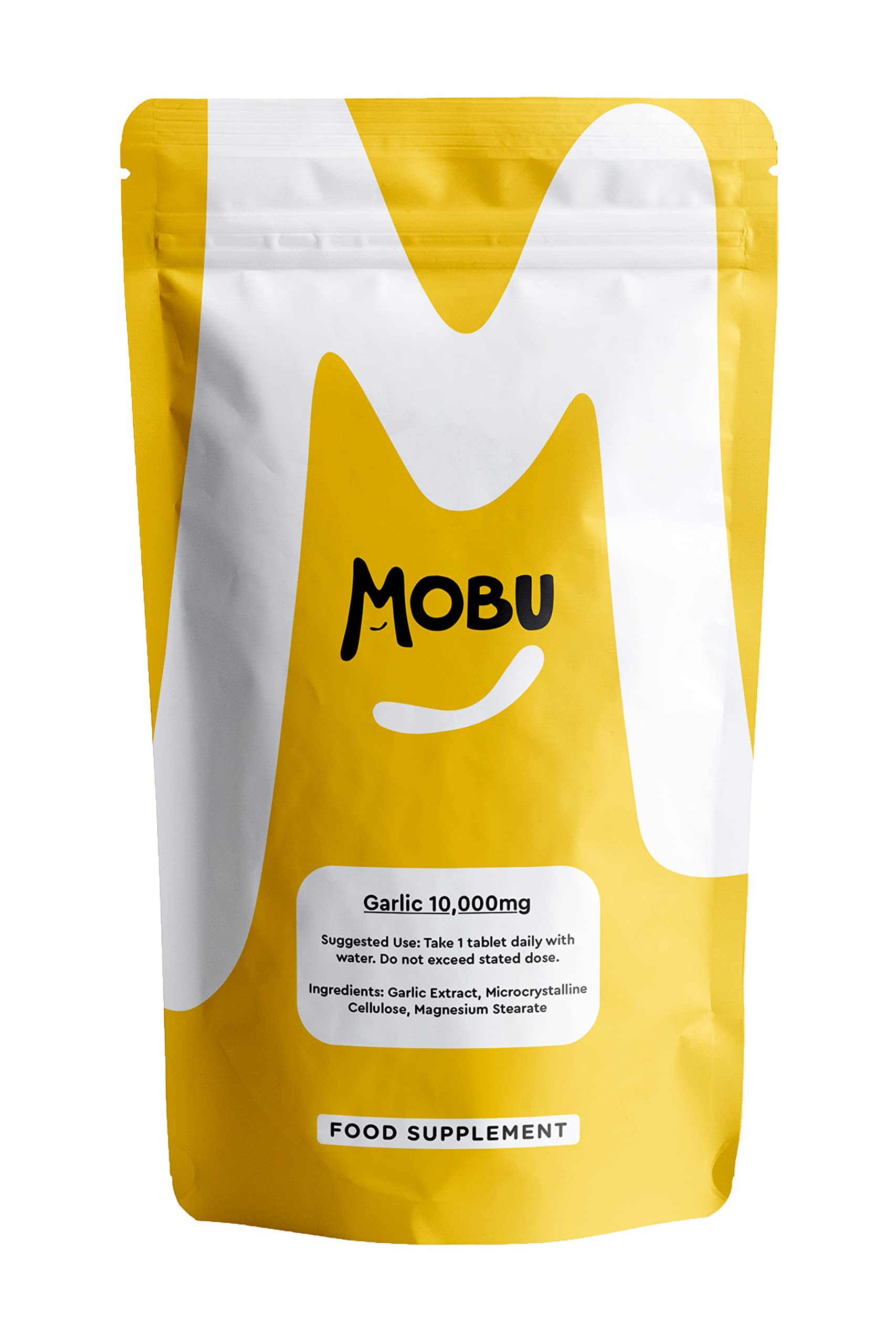 Garlic 10,000mg 120 Tablets | Heart Health & Circulation | Contributes to Normal Muscle Function, Heart and Immune Health | Vegan | UK Made | GMP Approved | MOBU