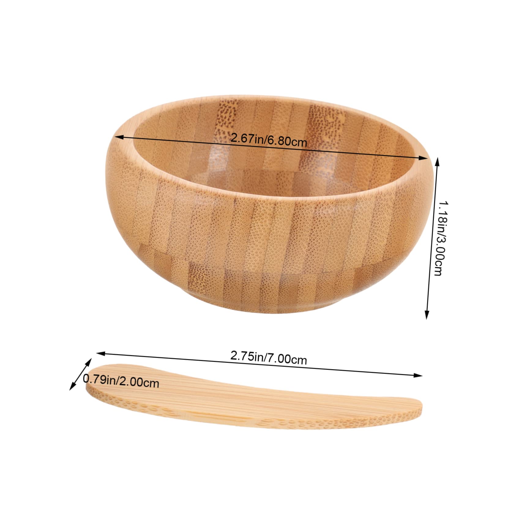 Didiseaon Facial Mask Mixing Bowl Bamboo Bowl Spoon Set Beauty Mask Mixing Tool for Home Salon Use