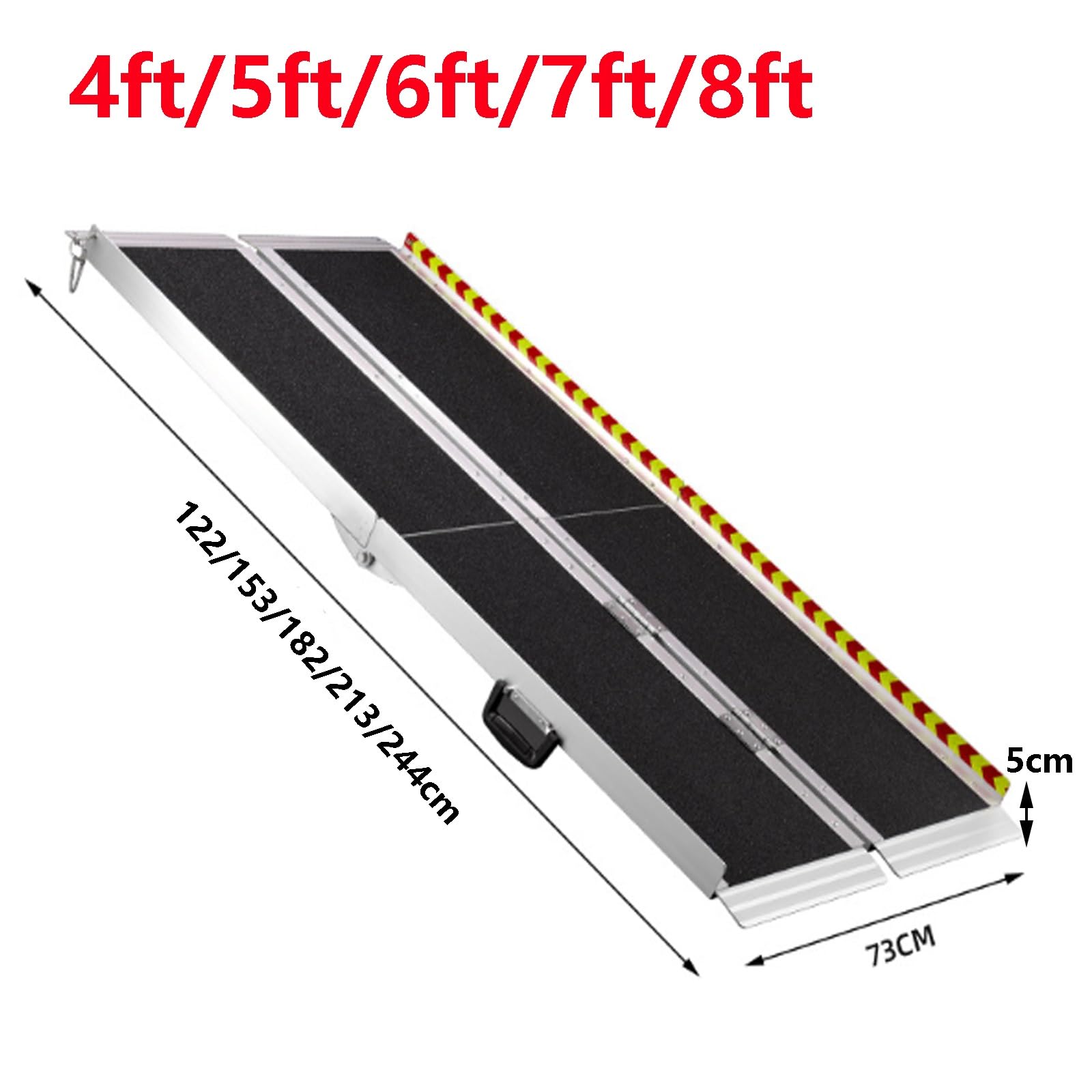 Rampas portátiles y Ligeras, Rampa portátil de Aluminio telescópica Antideslizante for Silla de Ruedas, 4-8 pies, 660 Libras(4ft)