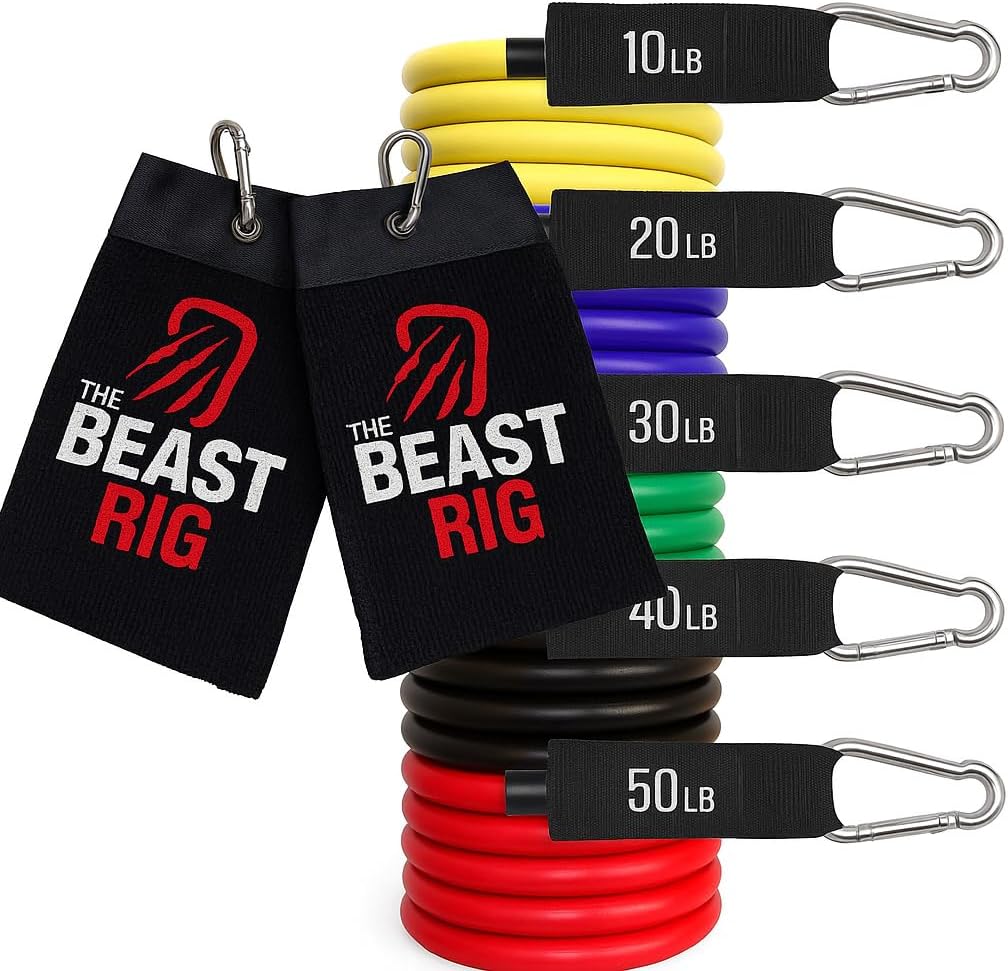 BJJ Training Grip with 5 Levels Resistance Elastic Bands(10-50LB), Black, for Jiu-Jitsu, Grappling, MMA, Martial Arts