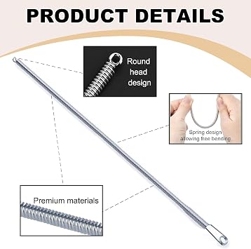 6 Pcs Spring Cord Threader Needle Tool Set Efficient Universal Rope
