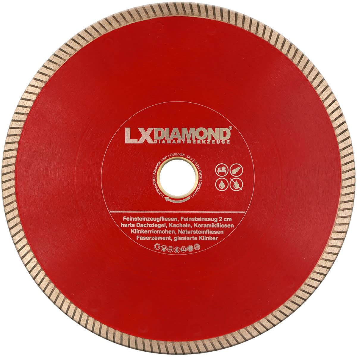 Diamant-Trennscheibe 230mm x 22,23mm ideal für den Dauereinsatz in 2-3cm Feinsteinzeug Terrassenplatten Feinsteinzeugfliesen Natursteinfliesen usw. Diamantscheibe 230 mm