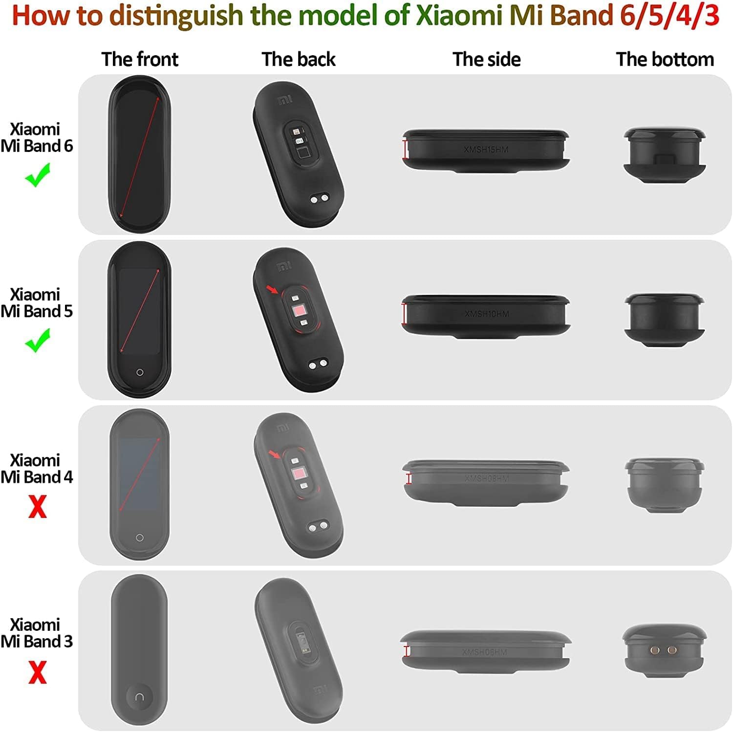 Generico Cinturino per Xiaomi Mi