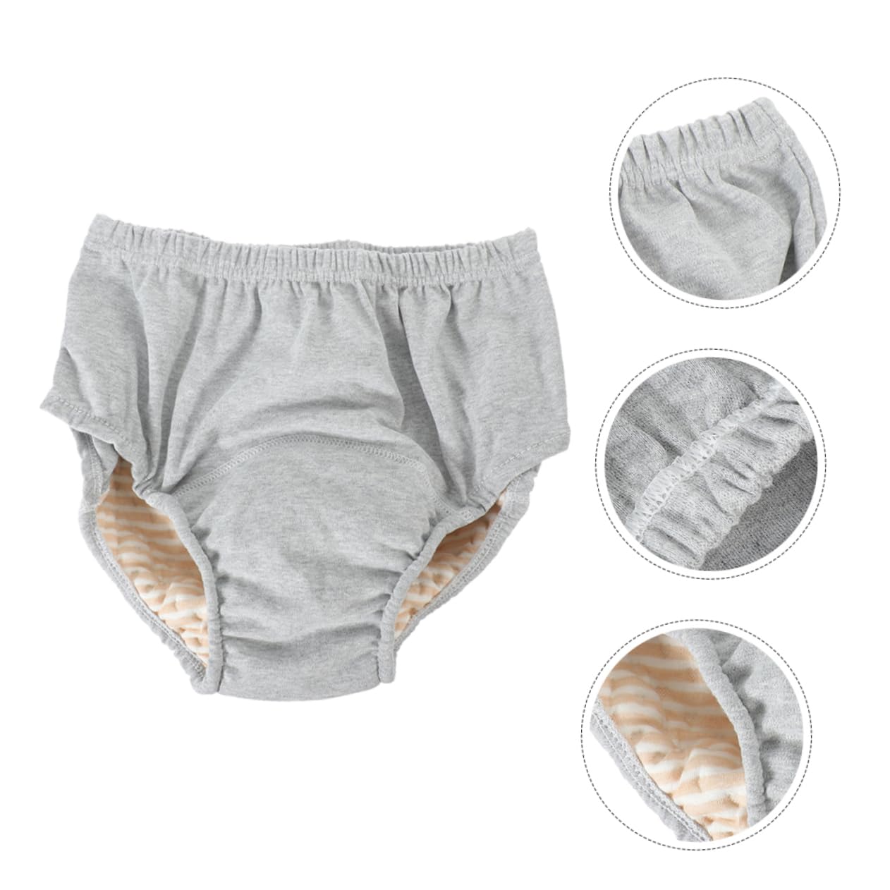 VALICLUD 2pcs Culottes Incontinence Adulte Homme en Coton Réutilisables et Respirantes Protection Anti-fuites pour Personnes Âgées Poids 55-65kg
