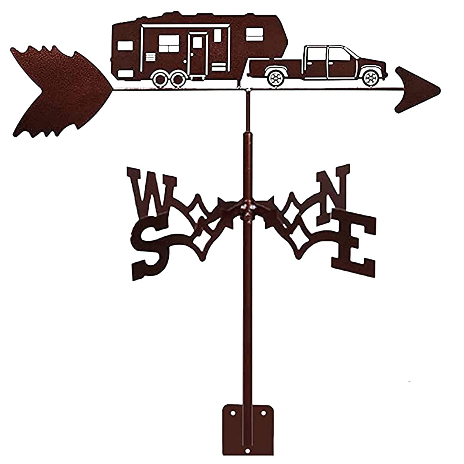 RKYRRKI Weathervane Outdoor Stainless Steel Weather Vane Wind Vane Measuring Tools Wind Direction Indicator for Farm Yard Garden Gazebo Decorations