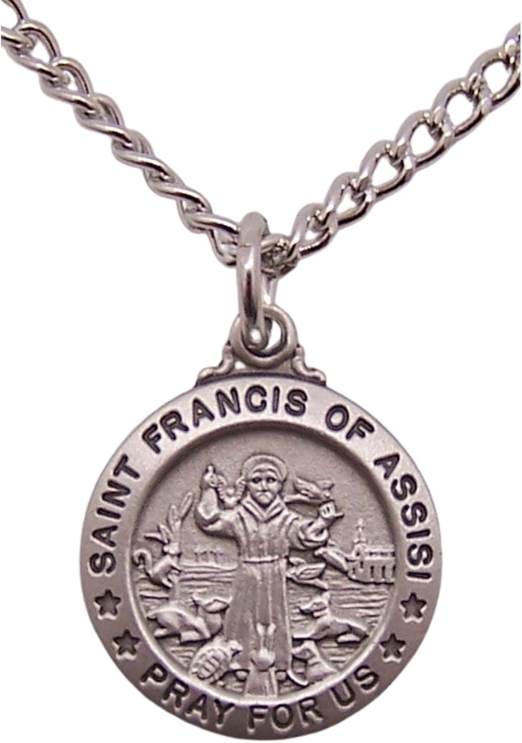 McVan St. Francis of Asssisi Pewter Medal Pendant with Prayer Card 3/4" - Image 4