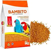 Ração extrusado pássaros Ring neck, Rosela calopsita BAMBITO- 5 KG
