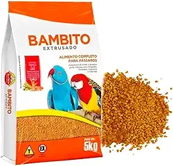 Ração extrusado pássaros Ring neck, Rosela calopsita BAMBITO- 5 KG