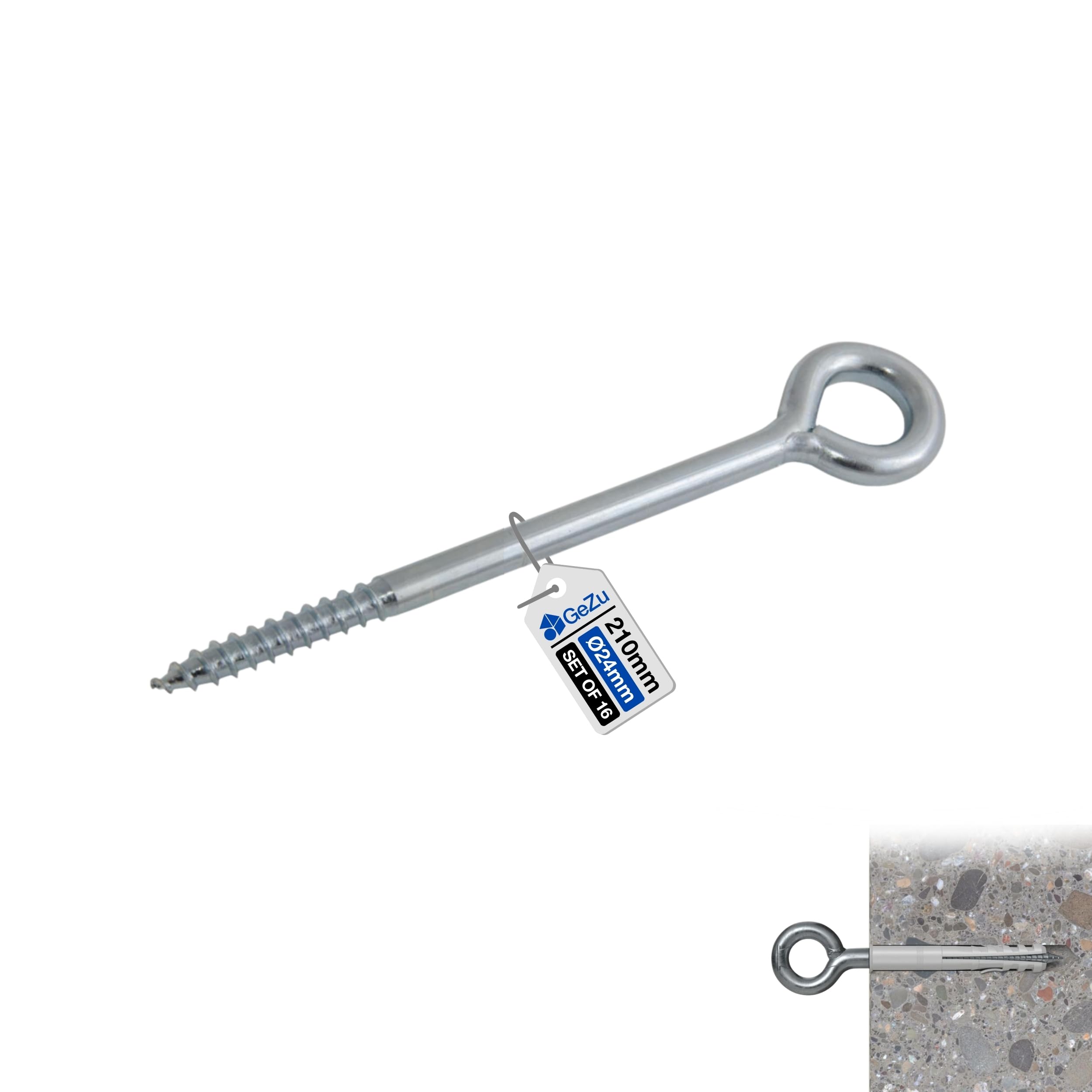 GeZu Impex Eye Bolt 160 mm Set of 16