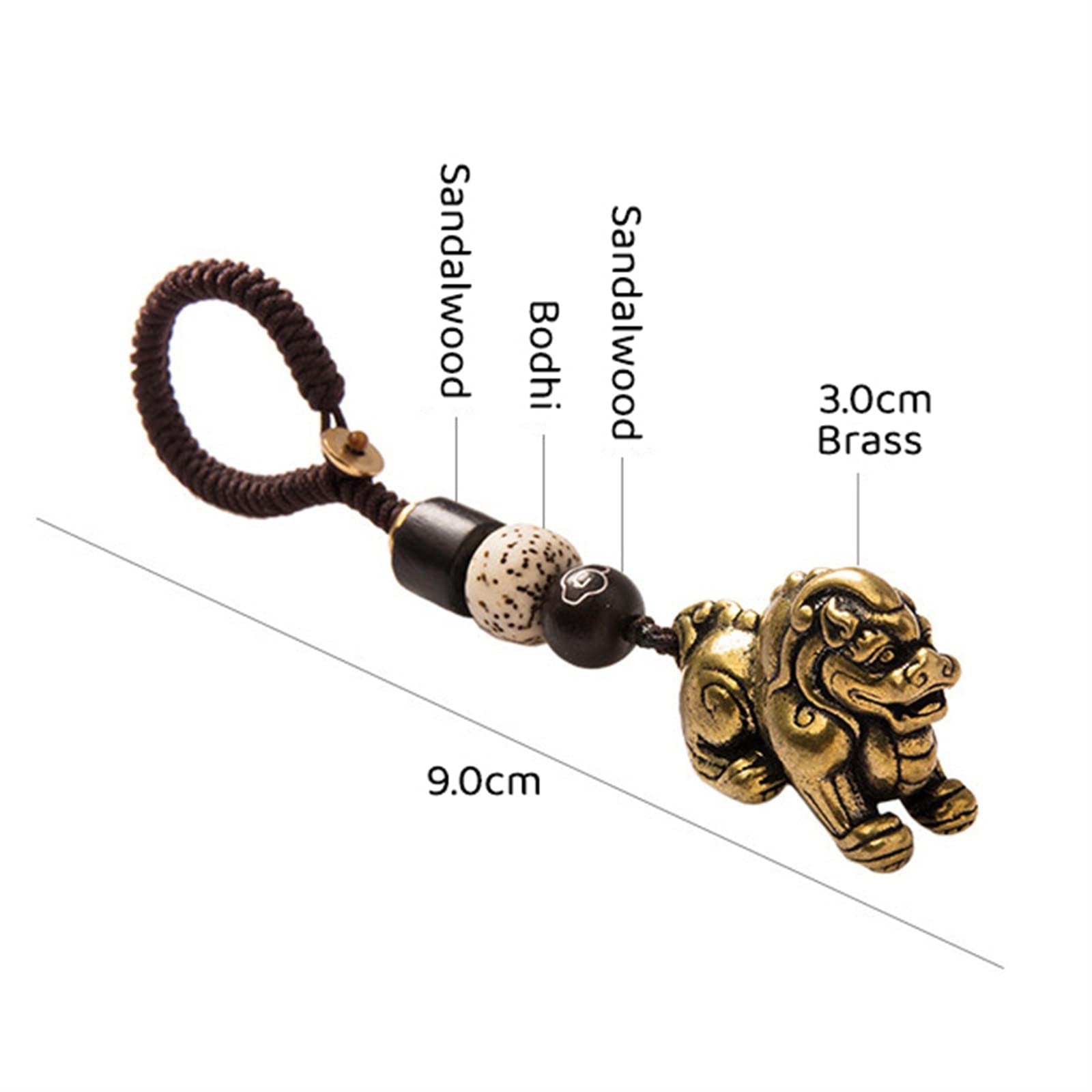 CFLNYC Portachiavi con Drago di buona Fortuna in Stile Cinese, Portachiavi con Portafortuna in Lega Vintage Feng Shui Gioielli Decor for Donne e Uomini