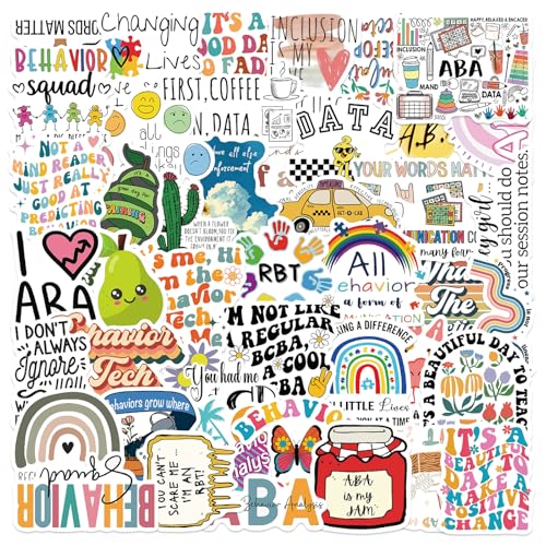 50Pcs Cartoon ABA Stickers for Kids, Applied Behaviour Analysis Vinyl Waterproof Sticker for People Who Care About Children with Autism Water Bottle,Journaling Party Supply Decor for Teens Adults - Image 5