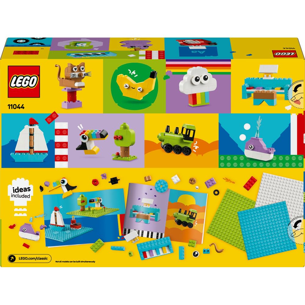 LEGO Classic Kreatywny zestaw do budowania i zabawy 11044 | Zestaw klocków konstrukcyjnych, łatwe budowanie, prezent dla dzieci 5+, dla dziewczynek i chłopców, 750 elementów