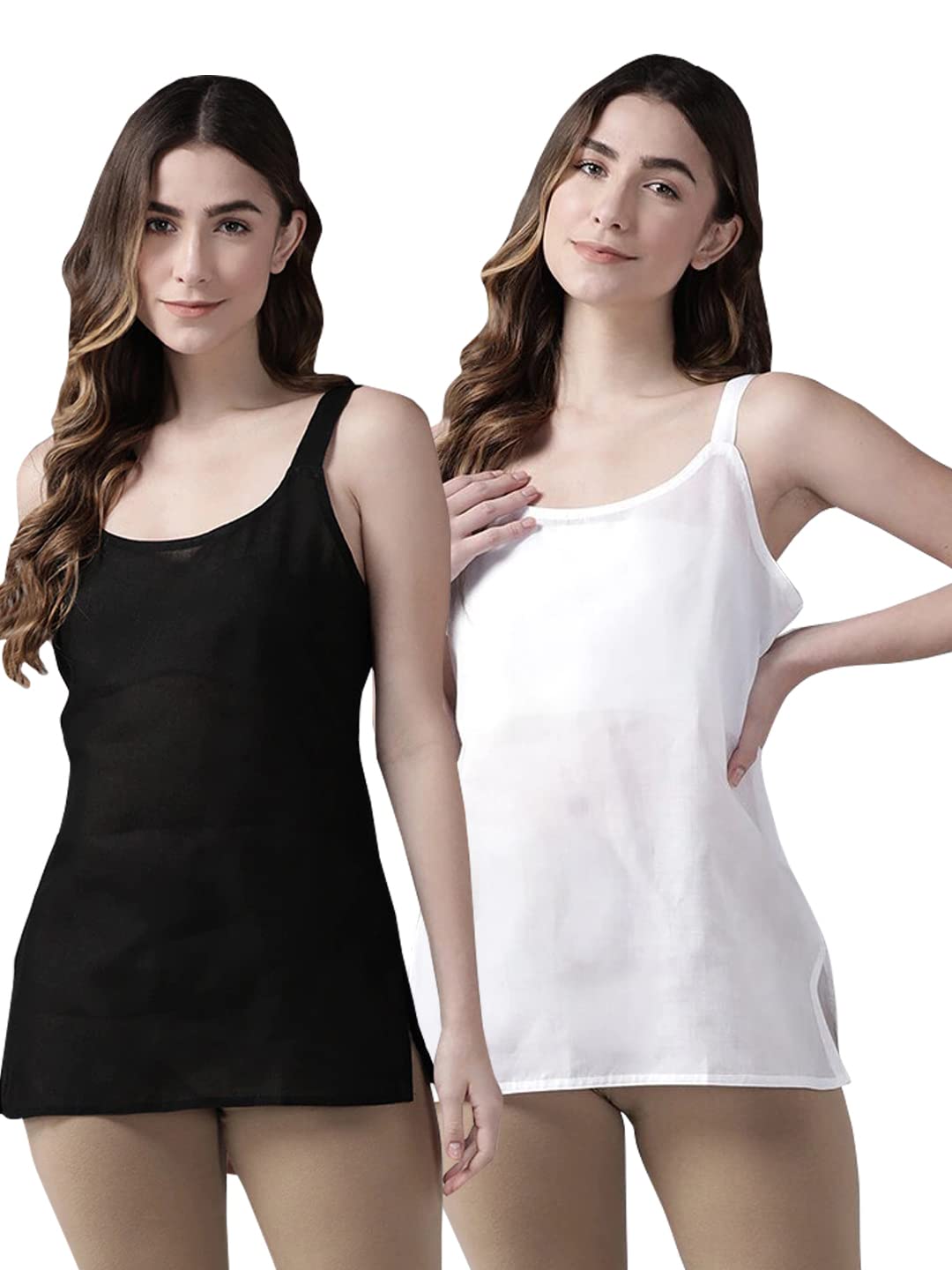 ada Womens Cotton Short Slip Combo Set of 2 - A290175-picture-35
