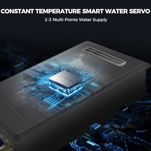Miniatura 4 de CAMPLUX - Calentador de agua caliente sin tanque de gas natural, 5.28 GPM, calentador de agua de gas natural a pedido para exteriores, color gris