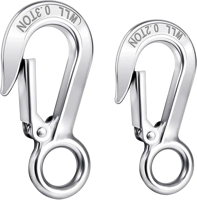 Crochet de Levage en Acier Inoxydable 304 - 2 Pièces (200KG/300KG)