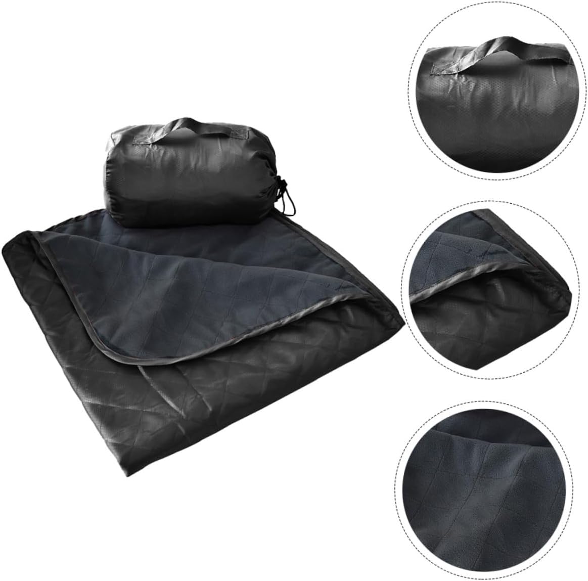 Outdoor Picnic Blanket Waterproof Fleece Camping Blanket Sand Proof Foldable Nap Mat for Hiking, Beach, and Travel with Moisture Resistant Backing, Portable Warm Throw for Outdoor