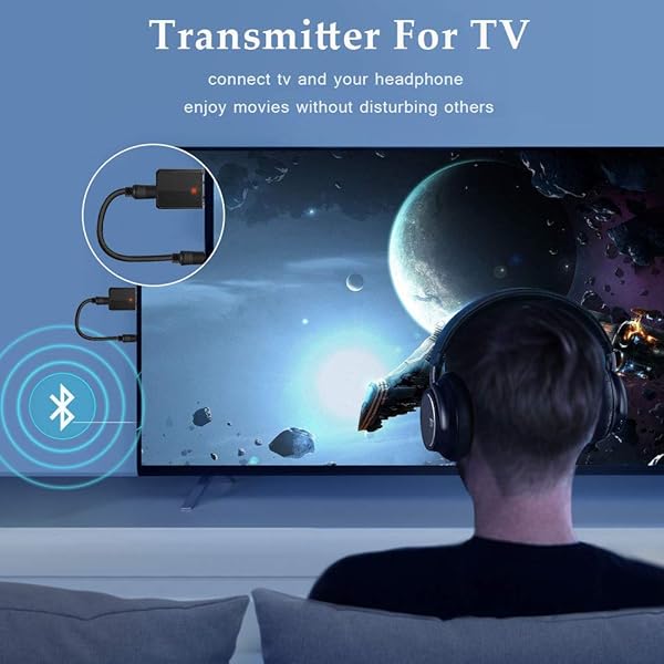 DLseego Adattatore USB Bluetooth 5 0 Audio Bluetooth Adattatore Trasmettitore Ricevitore Dongle 2 in 1 Bluetooth Collegato Dispositivo Hi Fi con Cavo Audio Digitale da 35 mm per TV PC Cuffie